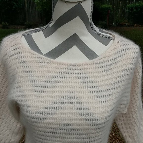 Ann Taylor Rabbit Hair 3/4 Sleeve Top - Picture 3 of 7